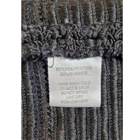 Ginger G Mini Skirt Size Large Black Boucle Pleated Flare Structured Skater - Picture 7 of 7